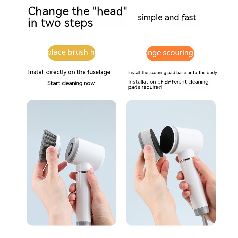 ORANGLES New Electric Cleaning Brush – Multifunctional Dish & Kitchen Tool - full product showcase - displaying specifications - Image 5 of 6 | adapts to any space | New Electric Cleaning Brush – Multifunctional Dish & Kitchen Tool deal New Jersey | Free Shipping ORANGLES