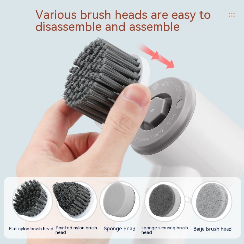 ORANGLES New Electric Cleaning Brush – Multifunctional Dish & Kitchen Tool - elegant presentation - exhibiting components - Image 6 of 6 | ideal for home | Discount on New Electric Cleaning Brush – Multifunctional Dish & Kitchen Tool Virginia | Free Shipping ORANGLES