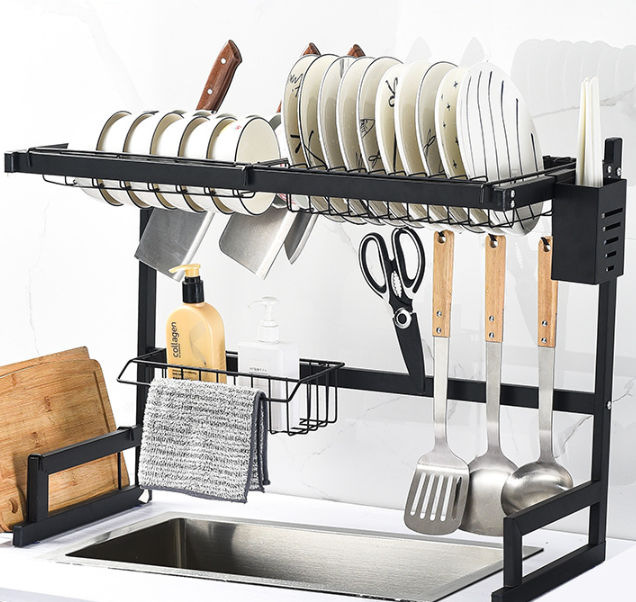 ORANGLES Stainless Steel Sink Rack – Kitchen Drain Basket & Dish Storage Organizer - high resolution display - exposing craftsmanship - Image 2 of 5 | built for everyone | Stainless Steel Sink Rack – Kitchen Drain Basket & Dish Storage Organizer for sale Georgia | Free Shipping ORANGLES