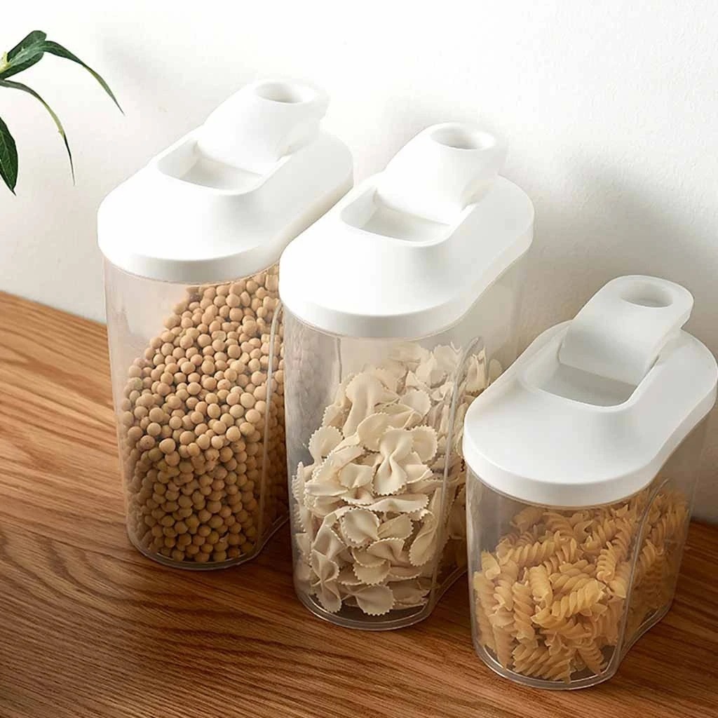 Kitchen Beans & Grain Storage Box – Airtight Food Organizer