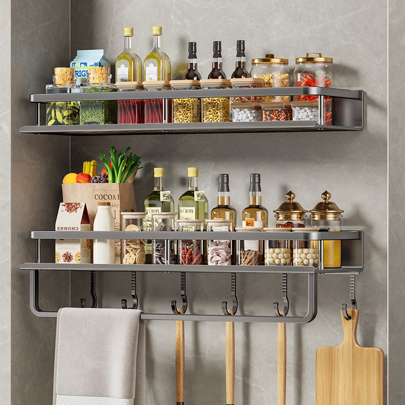 ORANGLES Kitchen Wall‑Mount Storage Rack – Multifunctional Seasoning Organizer - high resolution display - exposing craftsmanship - Image 2 of 6 | built for everyone | Kitchen Wall‑Mount Storage Rack – Multifunctional Seasoning Organizer for sale Georgia | Free Shipping ORANGLES
