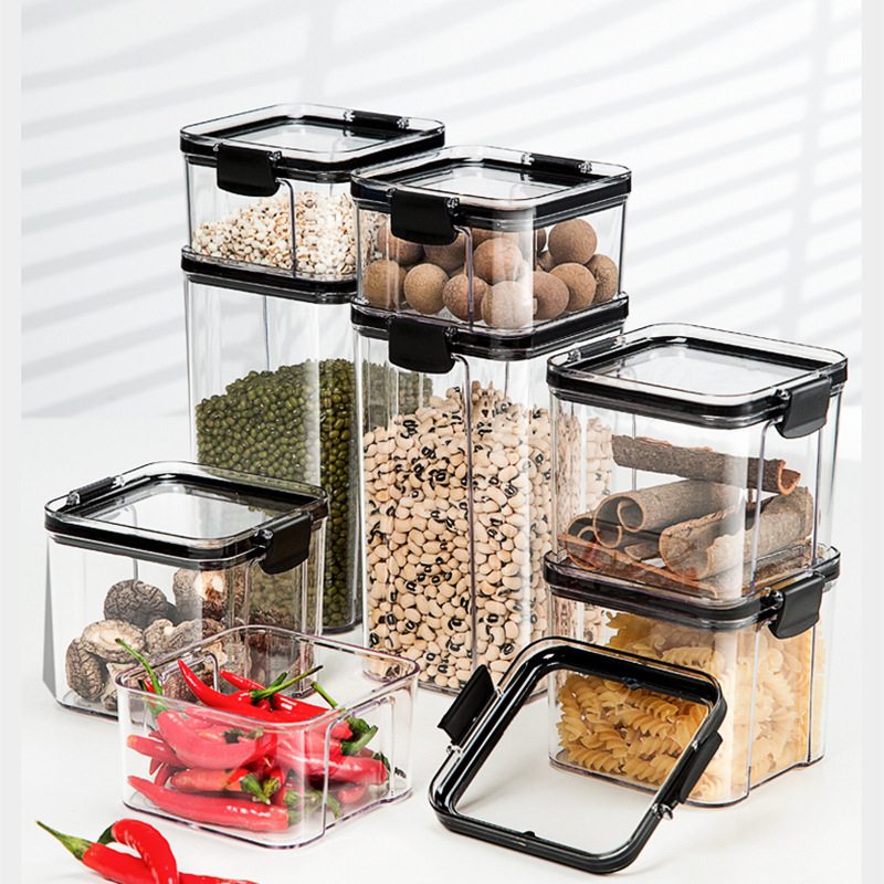Kitchen Sealed Jar Storage Box – Plastic Dry Goods Food Tank