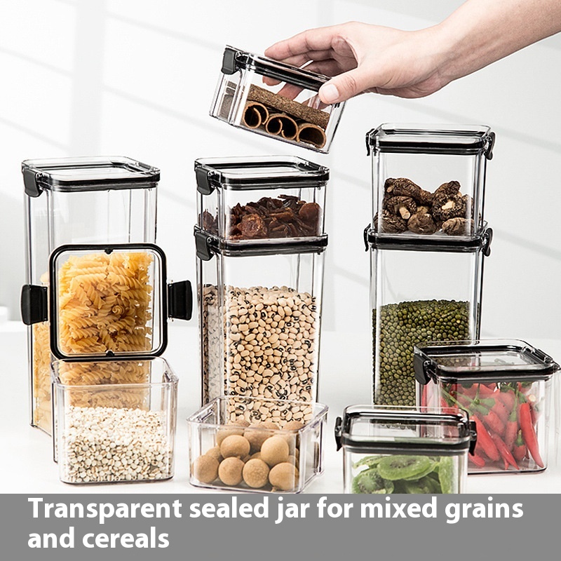 ORANGLES Kitchen Sealed Jar Storage Box – Plastic Dry Goods Food Tank - high resolution display - exposing craftsmanship - Image 2 of 4 | built for everyone | Kitchen Sealed Jar Storage Box – Plastic Dry Goods Food Tank for sale Georgia | Free Shipping ORANGLES