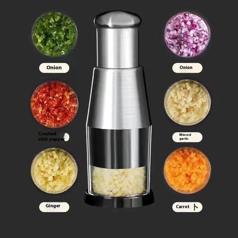 ORANGLES Stainless Steel Garlic & Onion Press Masher - full product showcase - displaying specifications - Image 5 of 5 | adapts to any space | Stainless Steel Garlic & Onion Press Masher deal New Jersey | Free Shipping ORANGLES