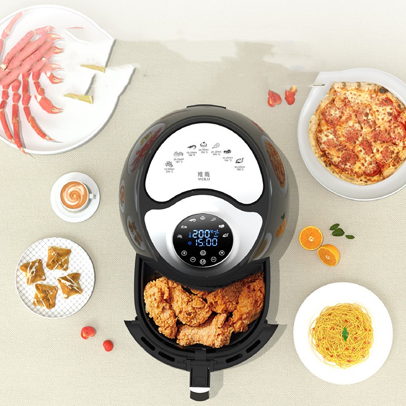 ORANGLES Large Capacity 8L Intelligent Air Fryer - angled perspective - presenting advantages - Image 4 of 4 | fits any environment | Purchase Large Capacity 8L Intelligent Air Fryer Michigan | Free Shipping ORANGLES
