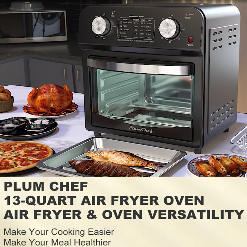 ORANGLES 12.5Qt Dual Knob Control Air Fryer Oven - angled perspective - Image 4 of 4 | excellent for daily use | New York | Free Shipping ORANGLES