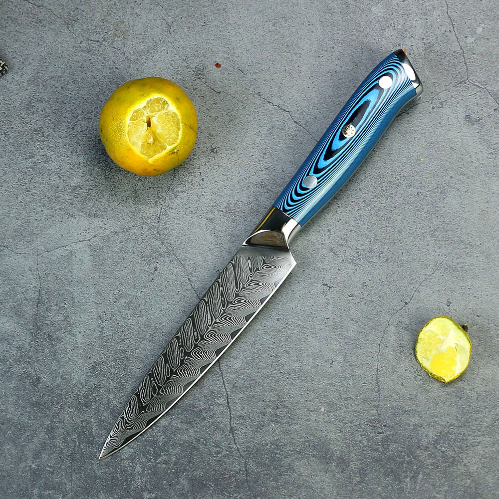 ORANGLES Household Damascus Fruit Multipurpose Knife - full product showcase - displaying specifications - Image 5 of 5 | adapts to any space | Household Damascus Fruit Multipurpose Knife deal New Jersey | Free Shipping ORANGLES