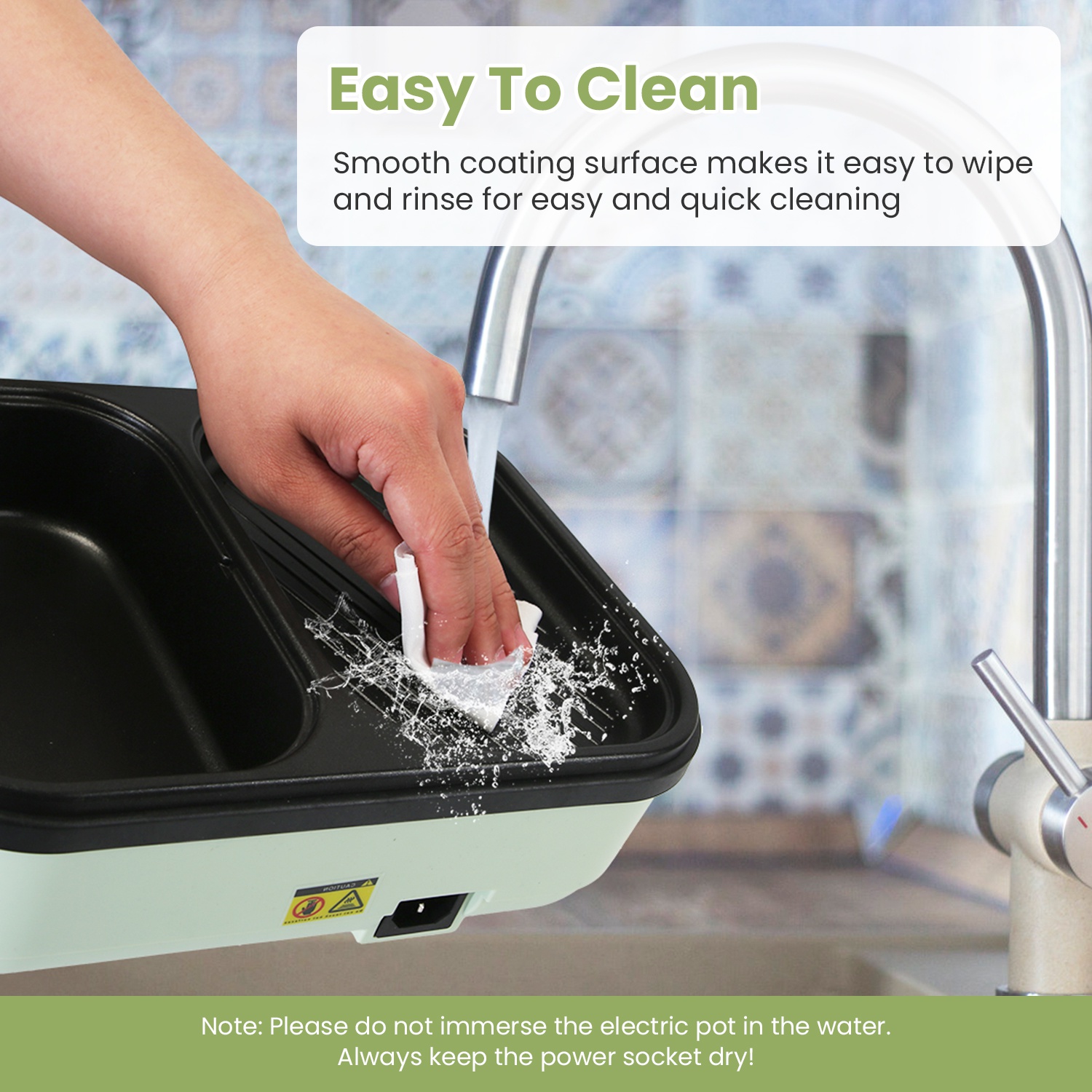 ORANGLES 2‑in‑1 Electric Hot Pot & Grill Cooker - angled perspective - presenting advantages - Image 4 of 6 | fits any environment | Purchase 2‑in‑1 Electric Hot Pot & Grill Cooker Michigan | Free Shipping ORANGLES