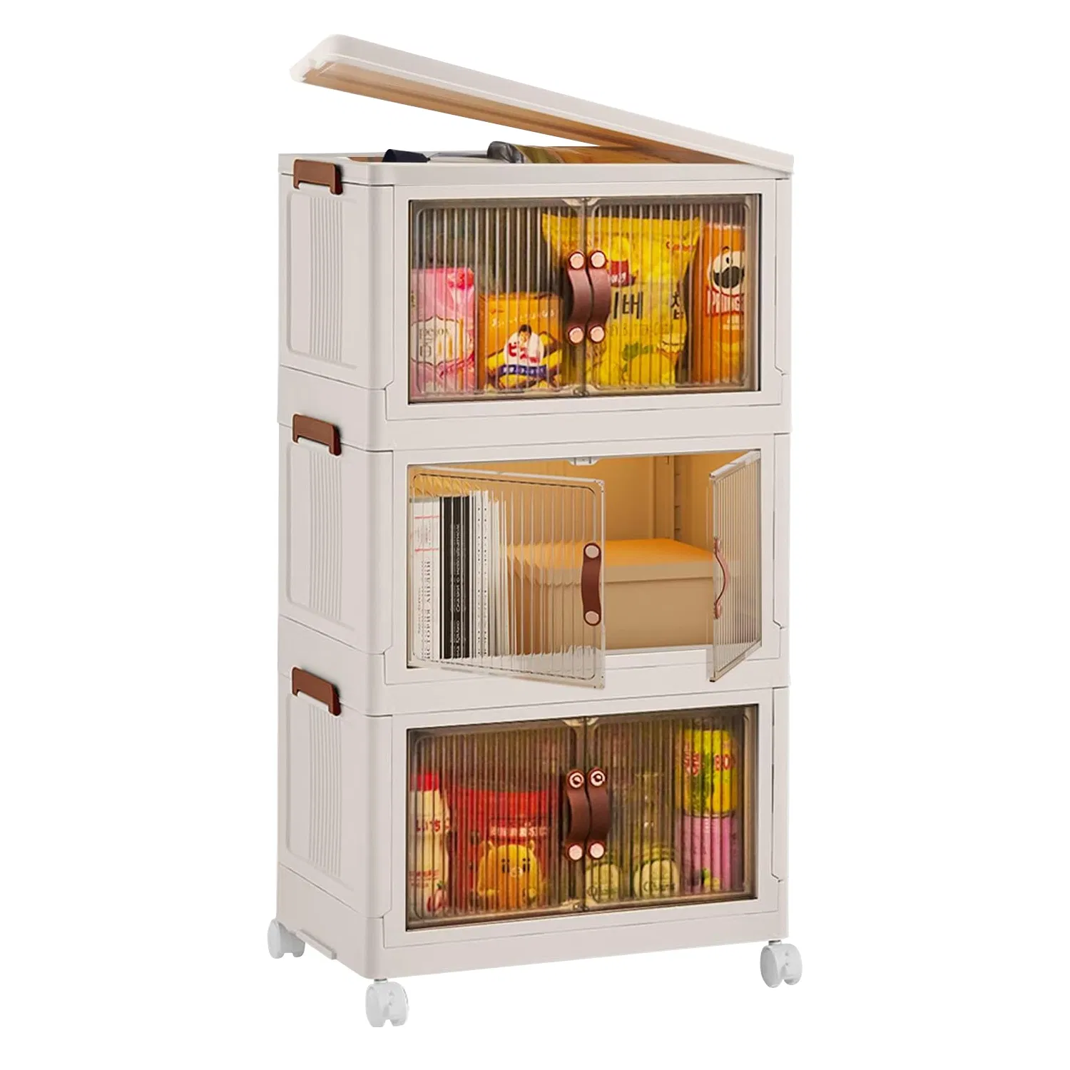 ORANGLES 3Pc Foldable Storage Bins – Magnetic Door - high resolution display - exposing craftsmanship - Image 2 of 5 | built for everyone | 3Pc Foldable Storage Bins – Magnetic Door for sale Georgia | Free Shipping ORANGLES