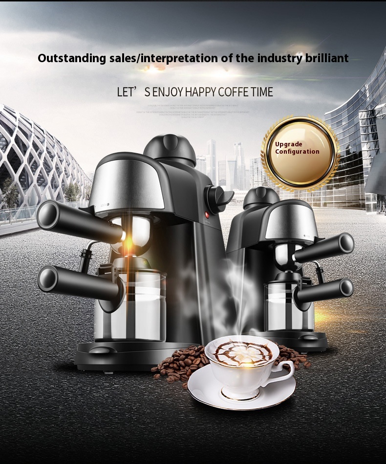 ORANGLES Fully Automatic Coffee Machine Mini Semi Automatic Steam Milk Frother - detailed closeup view - Image 3 of 3 | great for travel | Texas | Free Shipping ORANGLES