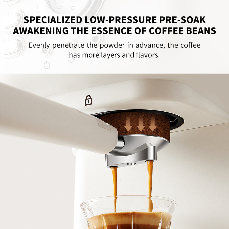 ORANGLES Commercial Espresso Coffee Machine Italian Style Authentic Home Espresso - detailed closeup view - Image 3 of 5 | great for travel | Texas | Free Shipping ORANGLES