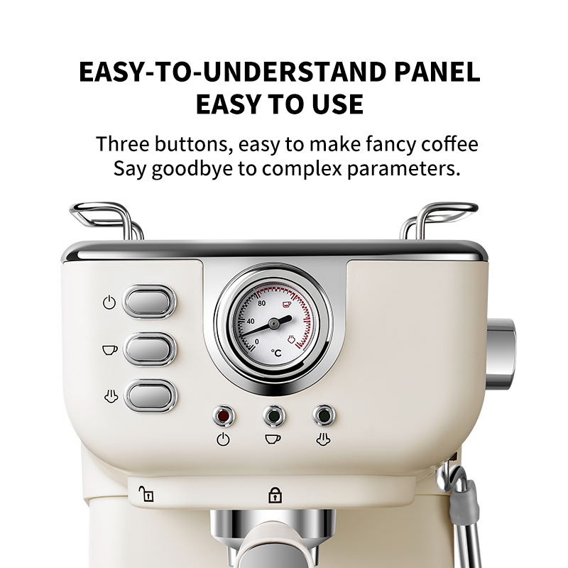 ORANGLES Commercial Espresso Coffee Machine Italian Style Authentic Home Espresso - angled perspective - Image 4 of 5 | excellent for daily use | New York | Free Shipping ORANGLES