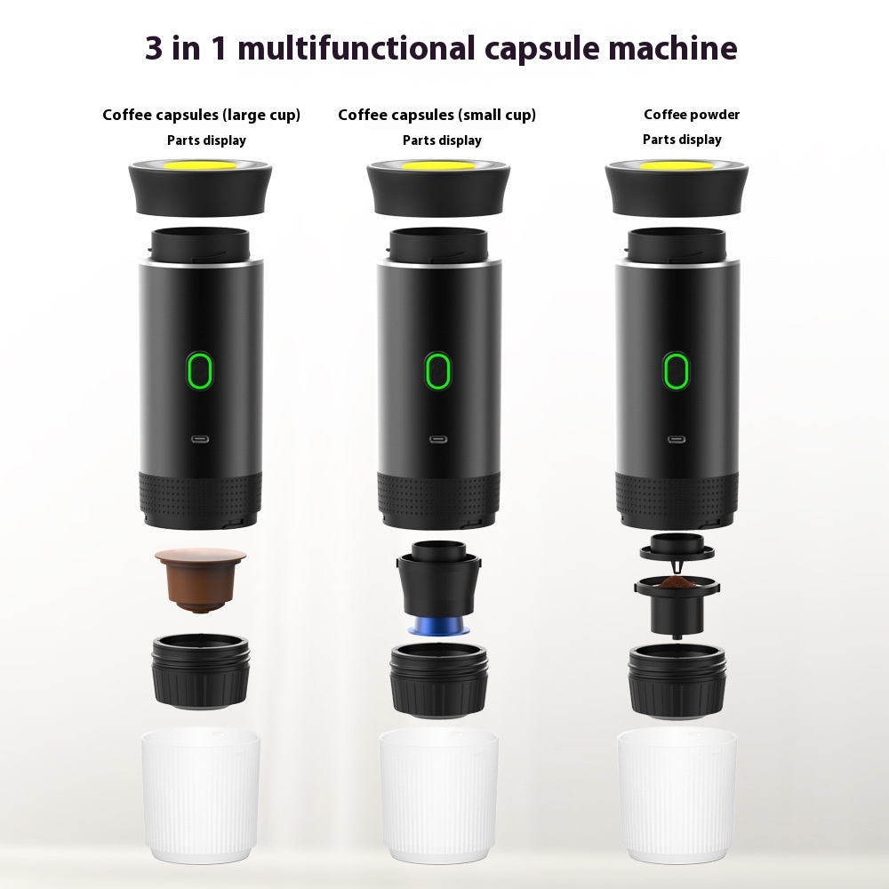 ORANGLES Portable Espresso Maker 3 In 1 Travel Coffee Machine - angled perspective - Image 4 of 5 | excellent for daily use | New York | Free Shipping ORANGLES