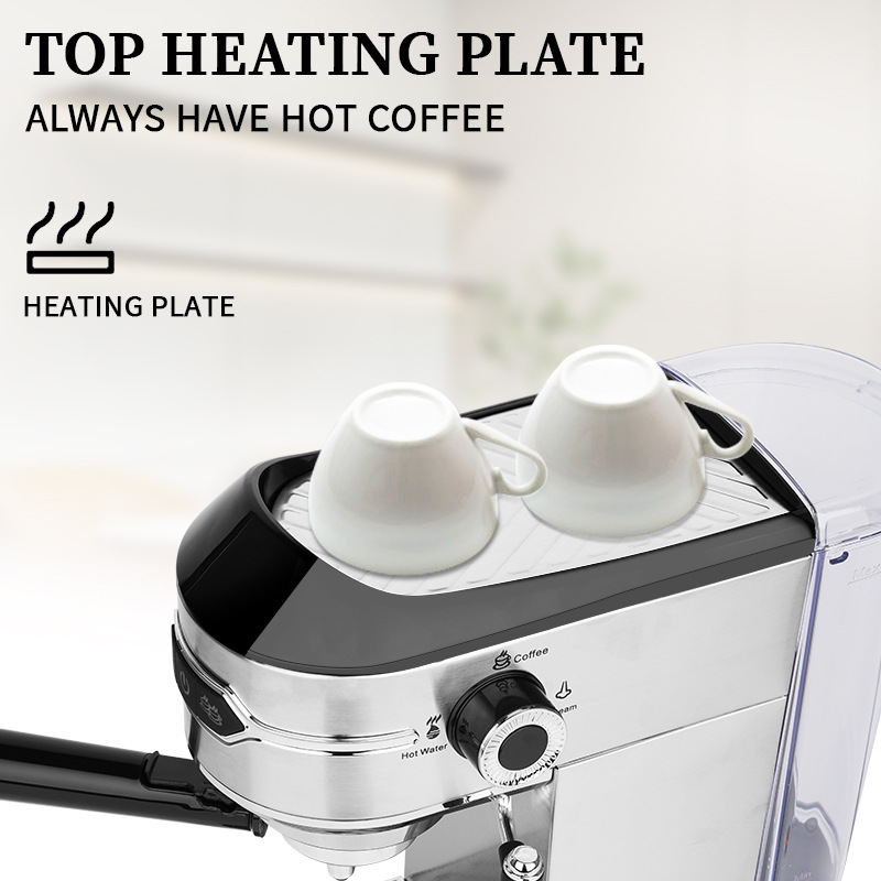 ORANGLES Automatic Coffee Machine Small Semi Automatic Steam Wand Frother - full product showcase - Image 5 of 5 | suitable for professionals | Florida | Free Shipping ORANGLES