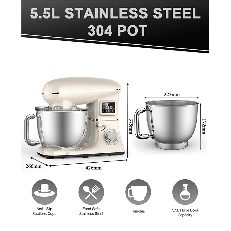 ORANGLES Bowl Kitchenaid Stand Mixer Personalized Flour Stylish Household Baking Tool - high resolution display - Image 2 of 3 | perfect for office | California | Free Shipping ORANGLES
