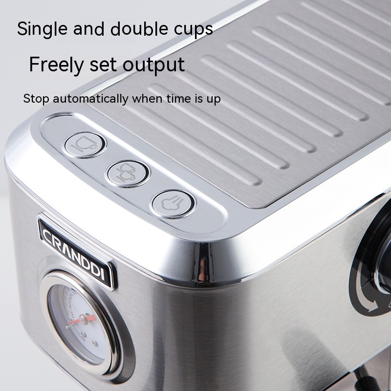 ORANGLES Automatic Coffee Machine Italian Semi Automatic Steam Foam - detailed closeup view - Image 3 of 3 | great for travel | Texas | Free Shipping ORANGLES