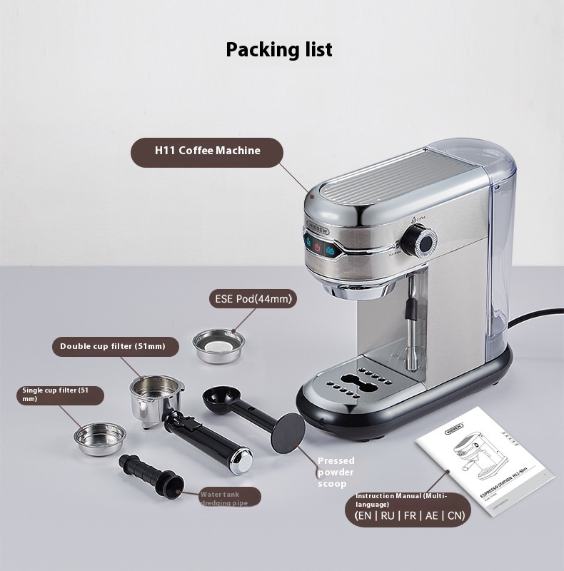 ORANGLES Commercial Coffee Machines Italian American Hot And Cold Semi Automatic - full product showcase - Image 5 of 5 | suitable for professionals | Florida | Free Shipping ORANGLES
