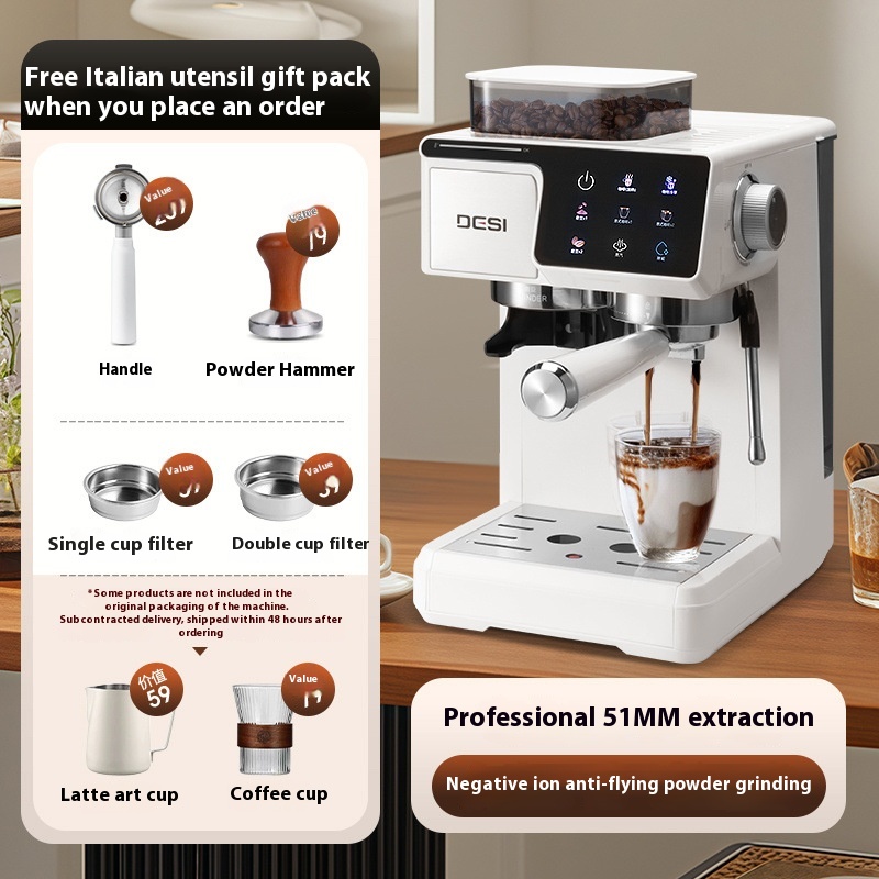 ORANGLES Fully Automatic Coffee Machine Double Extraction Espresso And Steam Milk - high resolution display - Image 2 of 4 | perfect for office | California | Free Shipping ORANGLES