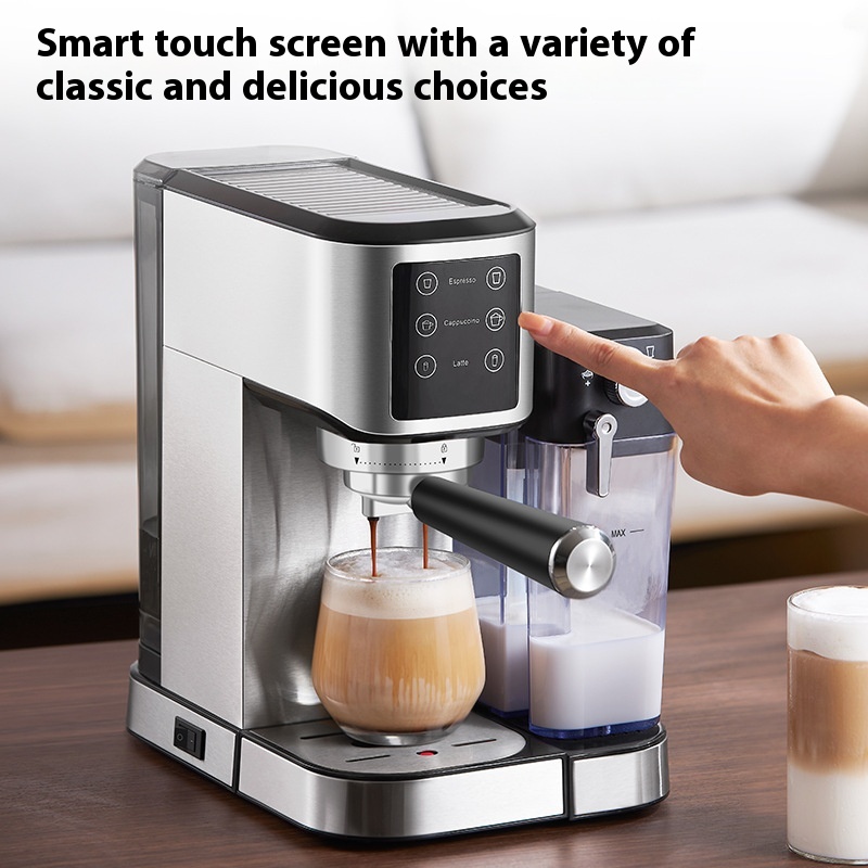 ORANGLES Automatic Coffee Machine Small Semi Automatic High Pressure Steam - high resolution display - Image 2 of 4 | perfect for office | California | Free Shipping ORANGLES