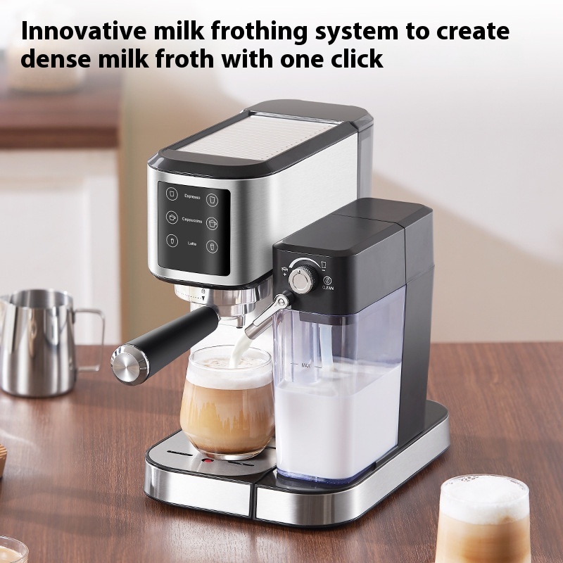 ORANGLES Automatic Coffee Machine Small Semi Automatic High Pressure Steam - angled perspective - Image 4 of 4 | excellent for daily use | New York | Free Shipping ORANGLES