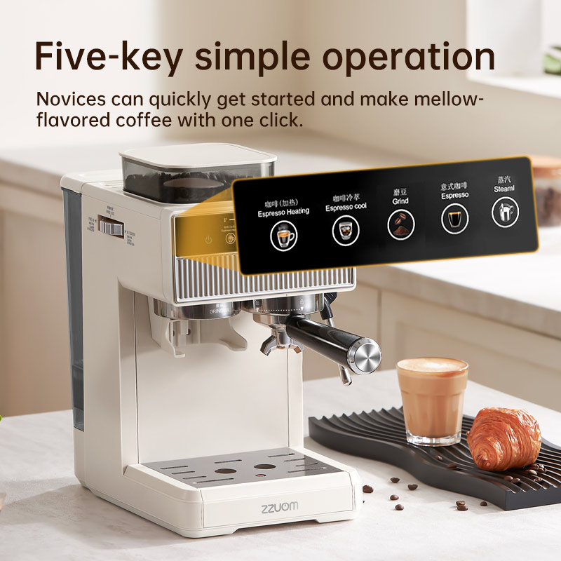 ORANGLES Coffee Grinder Machine Italian Integrated Espresso Maker - high resolution display - Image 2 of 6 | perfect for office | California | Free Shipping ORANGLES