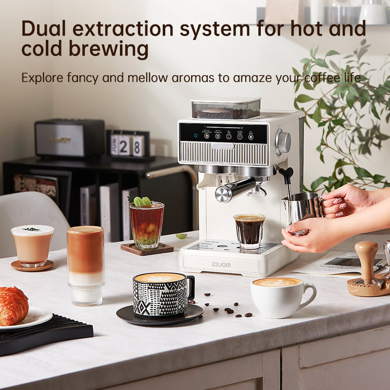 ORANGLES Coffee Grinder Machine Italian Integrated Espresso Maker - angled perspective - Image 4 of 6 | excellent for daily use | New York | Free Shipping ORANGLES