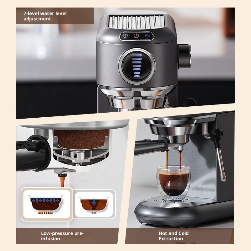 ORANGLES Best Home Espresso Machines Small All In One Semi Automatic Steam - detailed closeup view - Image 3 of 5 | great for travel | Texas | Free Shipping ORANGLES