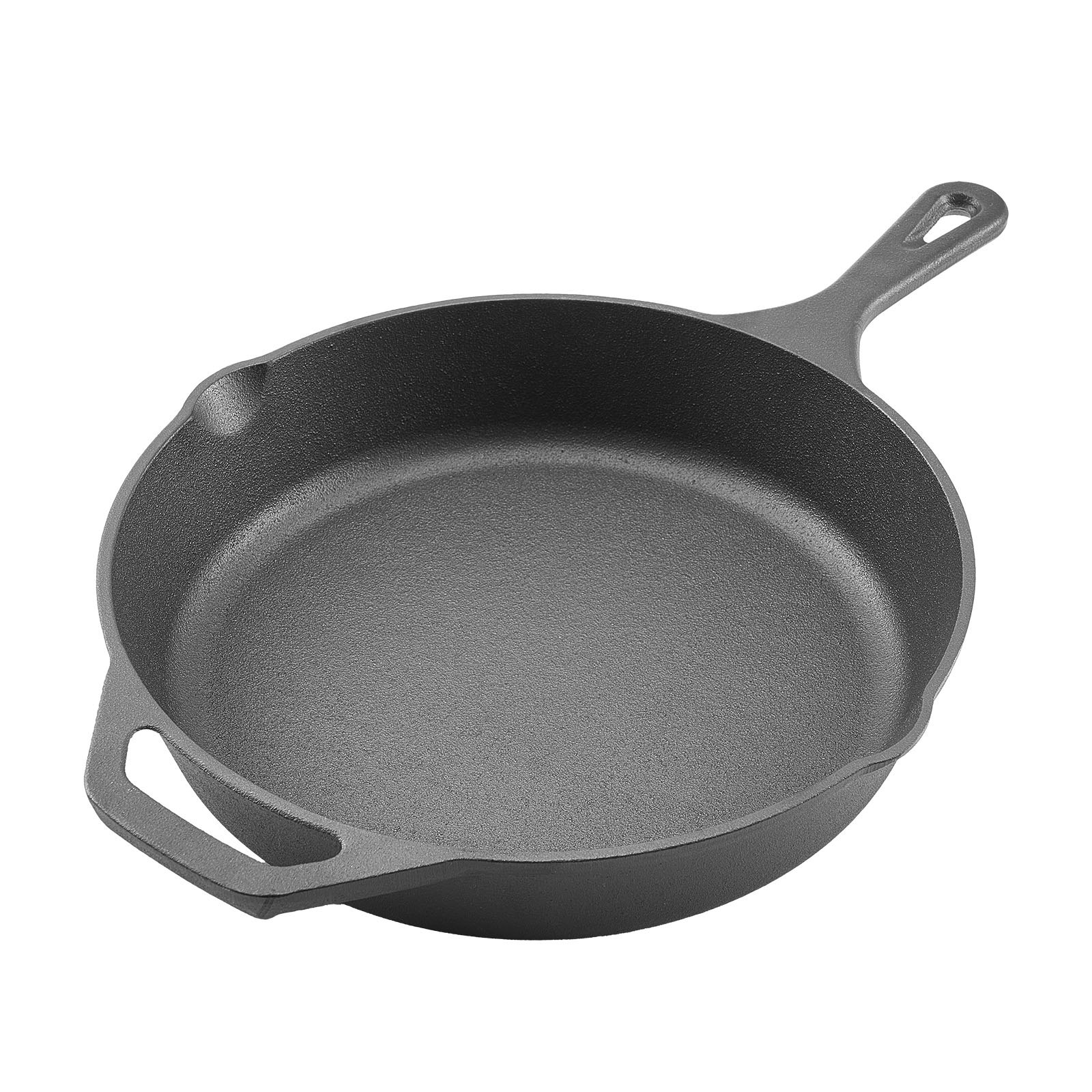 4‑Piece Cast Iron Skillet Set – Black with Silicone Handles