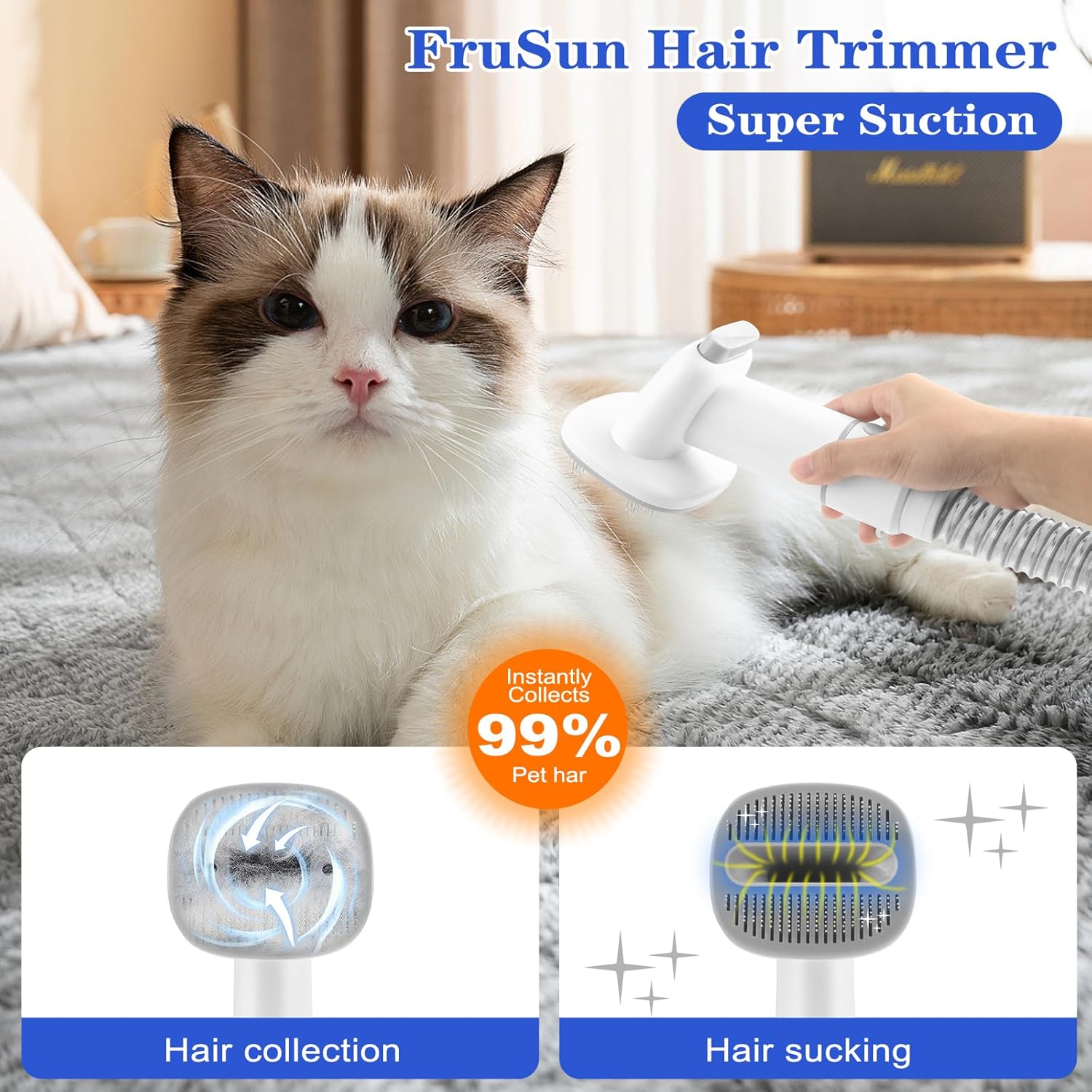 ORANGLES Professional Dog Grooming Clippers – Low Noise & Suction - angled perspective - presenting advantages - Image 4 of 6 | fits any environment | Purchase Professional Dog Grooming Clippers – Low Noise & Suction Michigan | Free Shipping ORANGLES