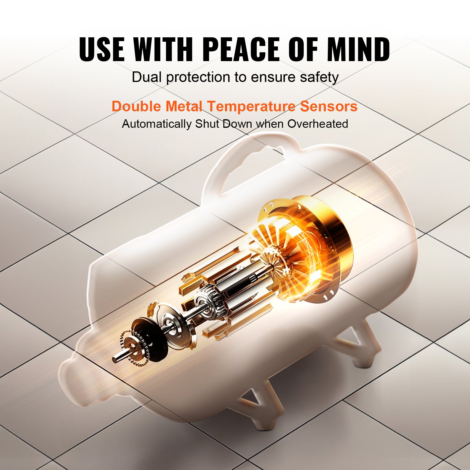 ORANGLES Dog Grooming Dryer – 2800W/4.3HP Low Noise Pet Blower - detailed closeup view - illustrating benefits - Image 3 of 5 | created for all | Shop Dog Grooming Dryer – 2800W/4.3HP Low Noise Pet Blower North Carolina | Free Shipping ORANGLES