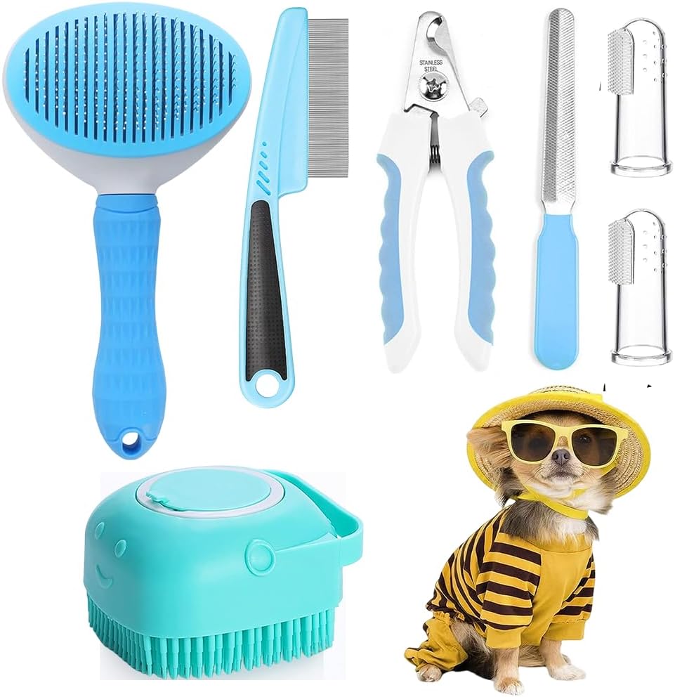 7‑Piece Pet Grooming Kit – Brush, Clippers & Tools