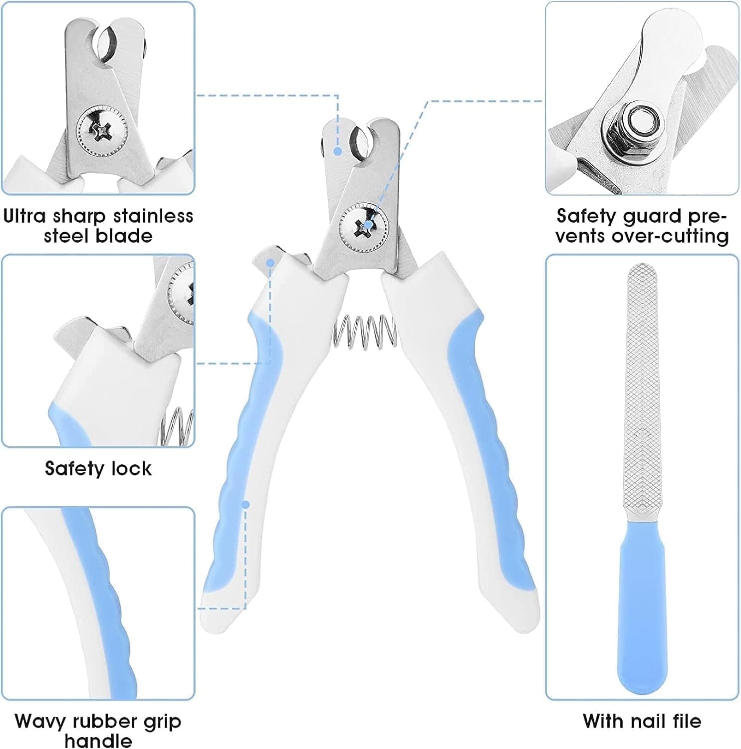 ORANGLES 7‑Piece Pet Grooming Kit – Brush, Clippers & Tools - detailed closeup view - illustrating benefits - Image 3 of 6 | created for all | Shop 7‑Piece Pet Grooming Kit – Brush, Clippers & Tools North Carolina | Free Shipping ORANGLES