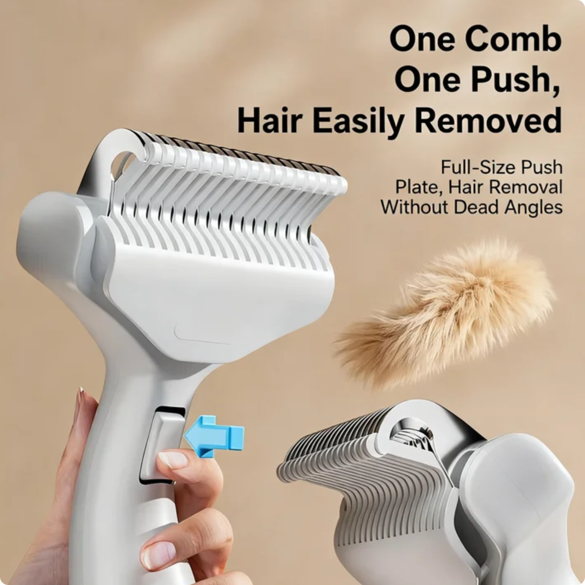 Pet Dematting Comb – Self‑Cleaning Deshedding Brush