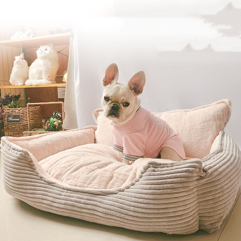 Removable Washable Plush Warm Pet Kennel Bed