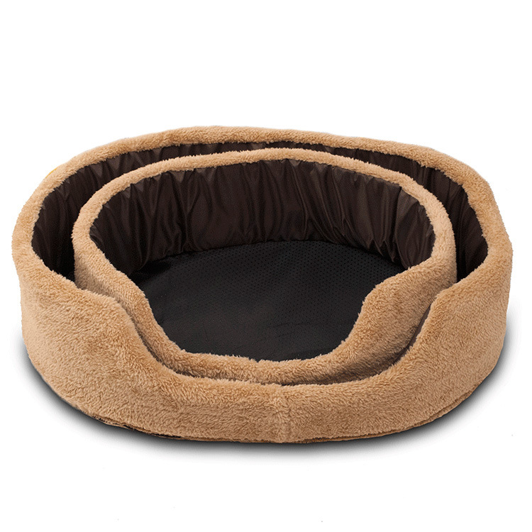 ORANGLES Soft Warm Wool Round Dog Pet Sofa Bed - detailed closeup view - illustrating benefits - Image 3 of 3 | created for all | Shop Soft Warm Wool Round Dog Pet Sofa Bed North Carolina | Free Shipping ORANGLES