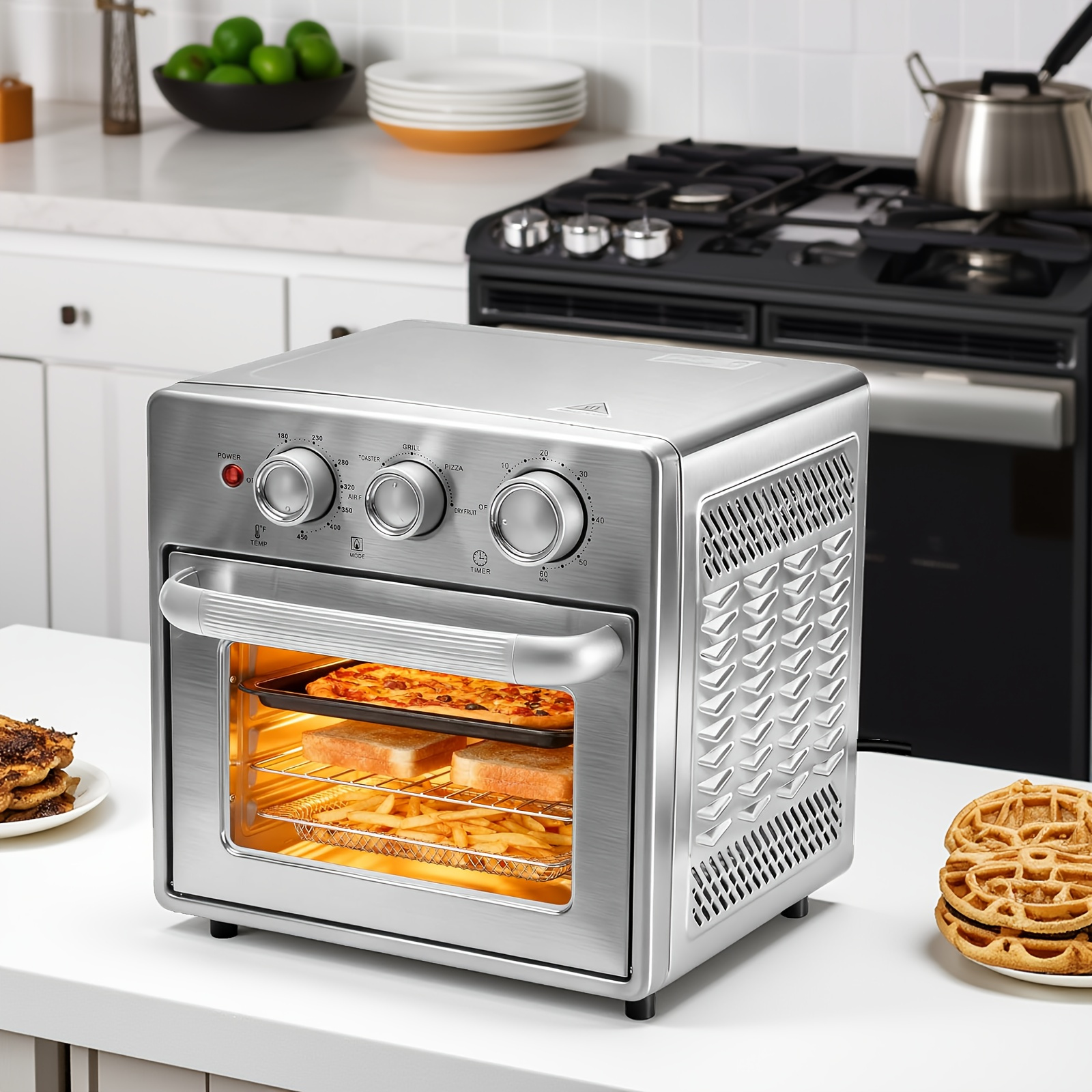 ORANGLES Air Fryer Oven Combo – 16.9 Gallon Countertop Stainless Steel - eye catching display - emphasizing durability - Image 880 of 10 | fits any environment | Buy Air Fryer Oven Combo – 16.9 Gallon Countertop Stainless Steel online Vermont | Free Shipping ORANGLES