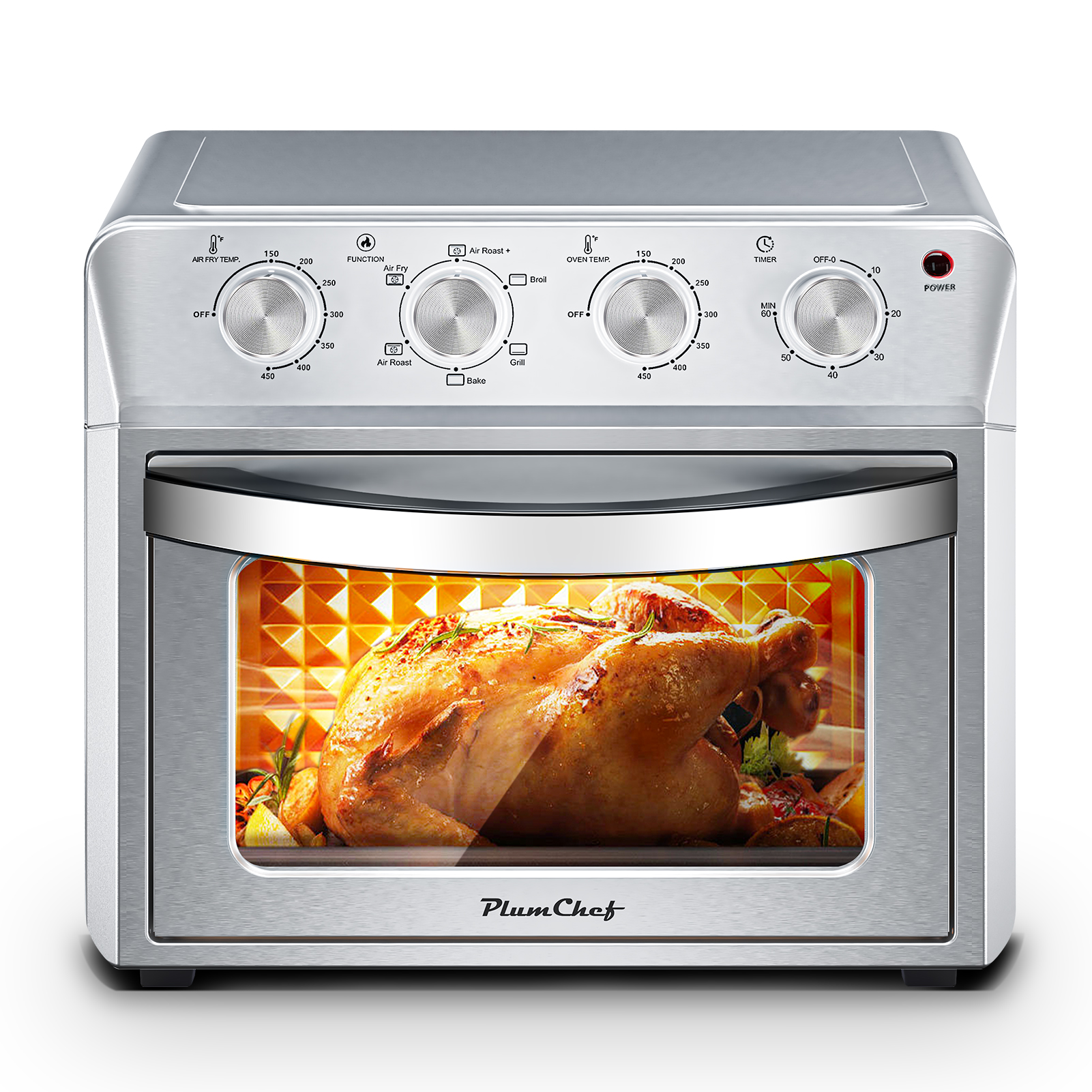 ORANGLES 27.5QT Air Fryer Oven Combo – 6 in 1 Countertop Convection Toaster - angled perspective - presenting advantages - Image 4 of 5 | fits any environment | Purchase 27.5QT Air Fryer Oven Combo – 6 in 1 Countertop Convection Toaster Michigan | Free Shipping ORANGLES