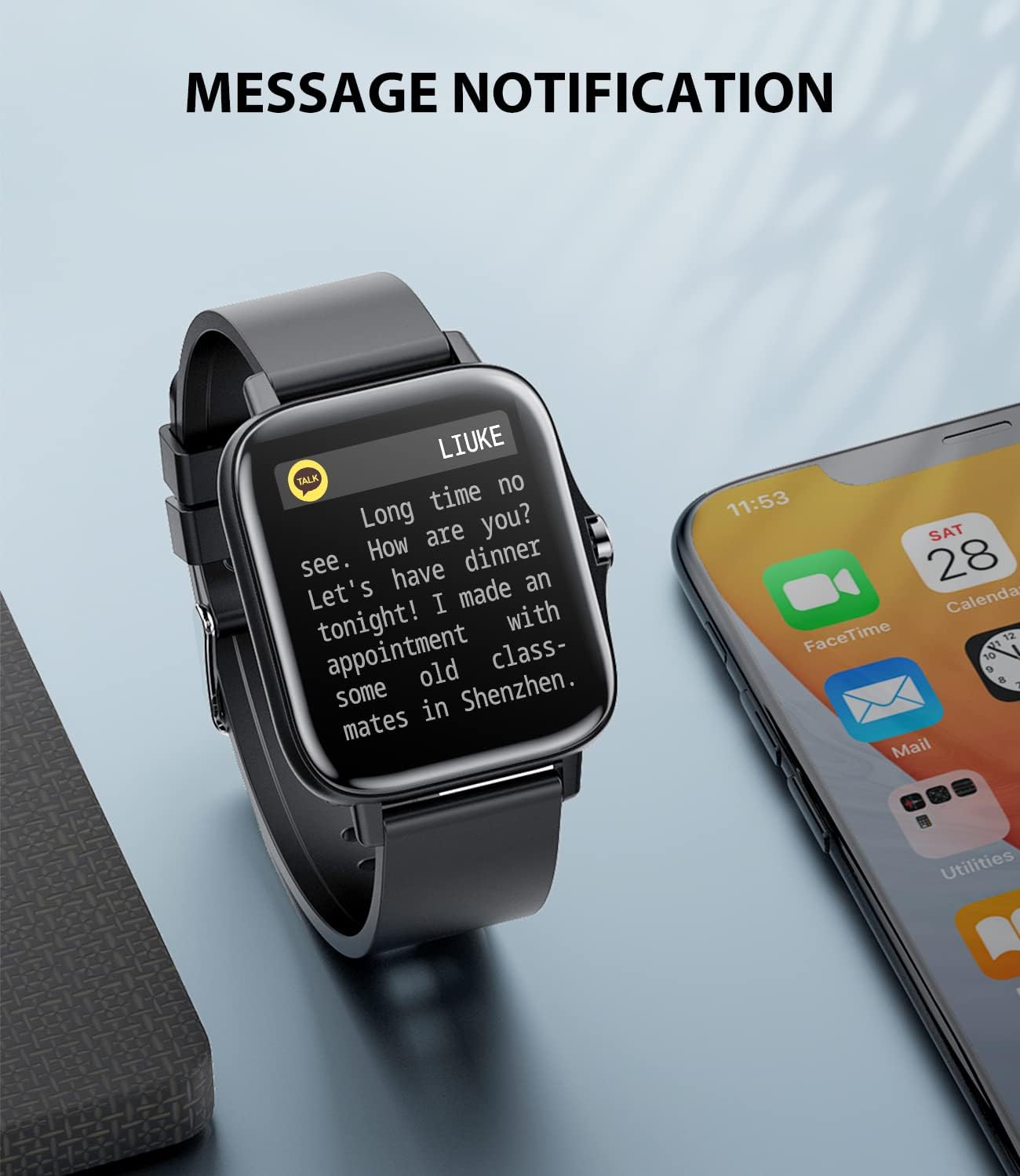 ORANGLES ZL54CJ Square Smartwatch With Bluetooth Call And Fitness Tracker - elegant presentation - exhibiting components - Image 6 of 6 | ideal for home | Discount on ZL54CJ Square Smartwatch With Bluetooth Call And Fitness Tracker Virginia | Free Shipping ORANGLES