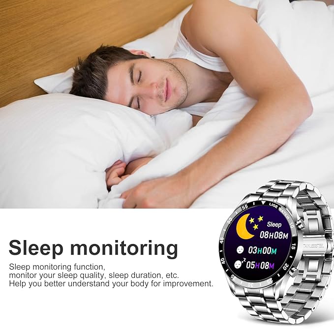 ORANGLES Multifunctional Smart Watch With Bluetooth Call And Health Monitoring - full product showcase - displaying specifications - Image 5 of 6 | adapts to any space | Multifunctional Smart Watch With Bluetooth Call And Health Monitoring deal New Jersey | Free Shipping ORANGLES