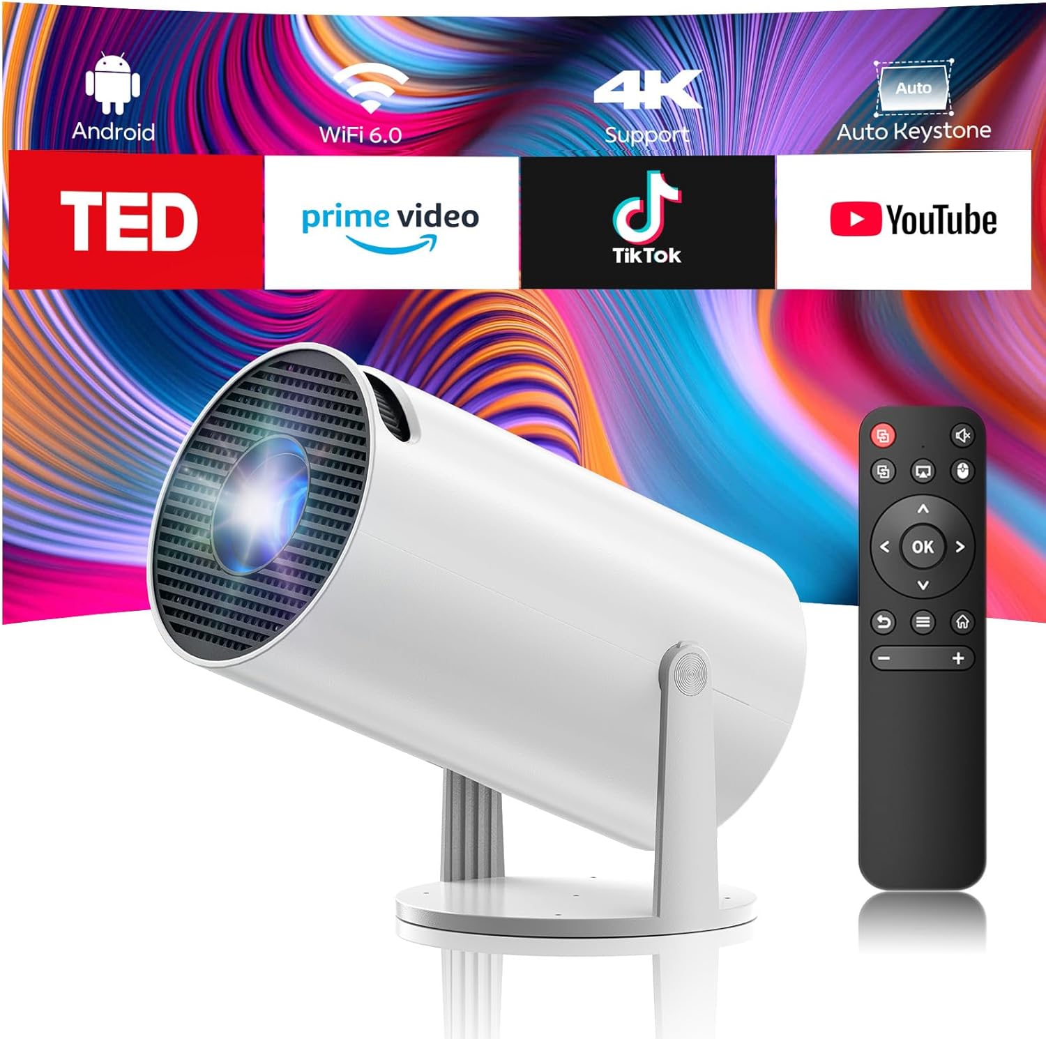 HY300 Pro Portable Projector For Home Theater Entertainment