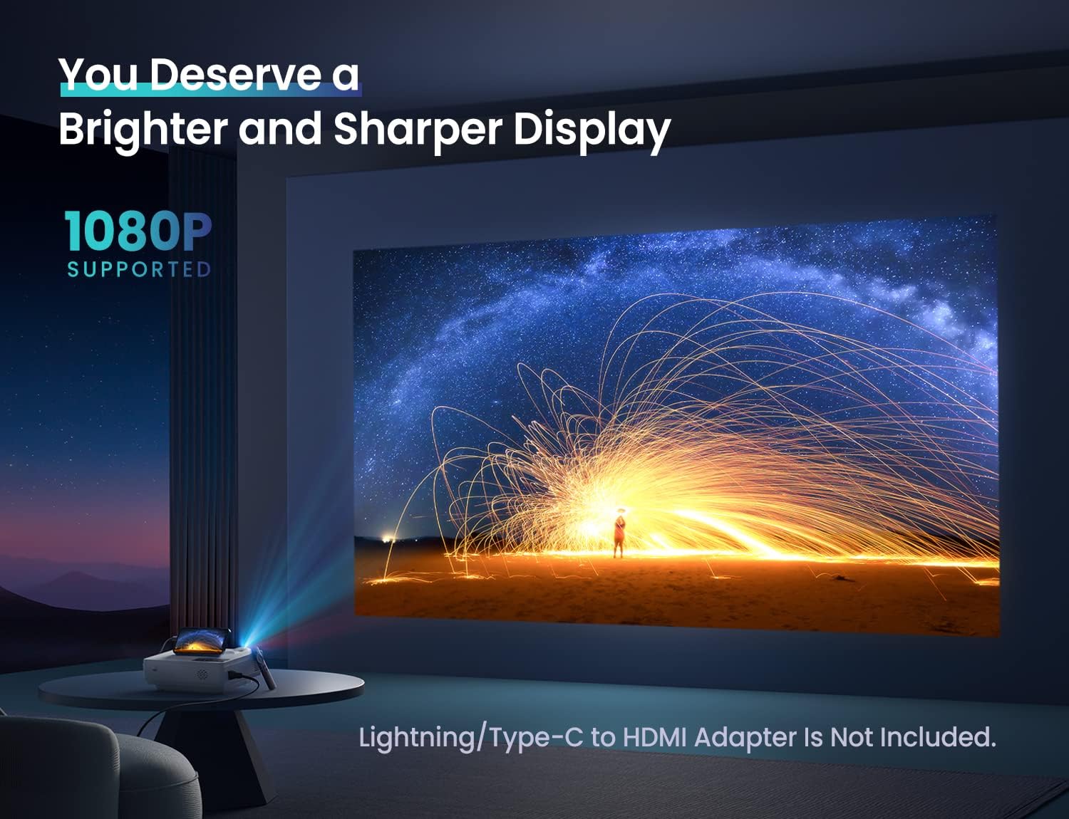 ORANGLES Mini Home Theater 1080p HD Portable Projector - high resolution display - exposing craftsmanship - Image 2 of 6 | built for everyone | Mini Home Theater 1080p HD Portable Projector for sale Georgia | Free Shipping ORANGLES