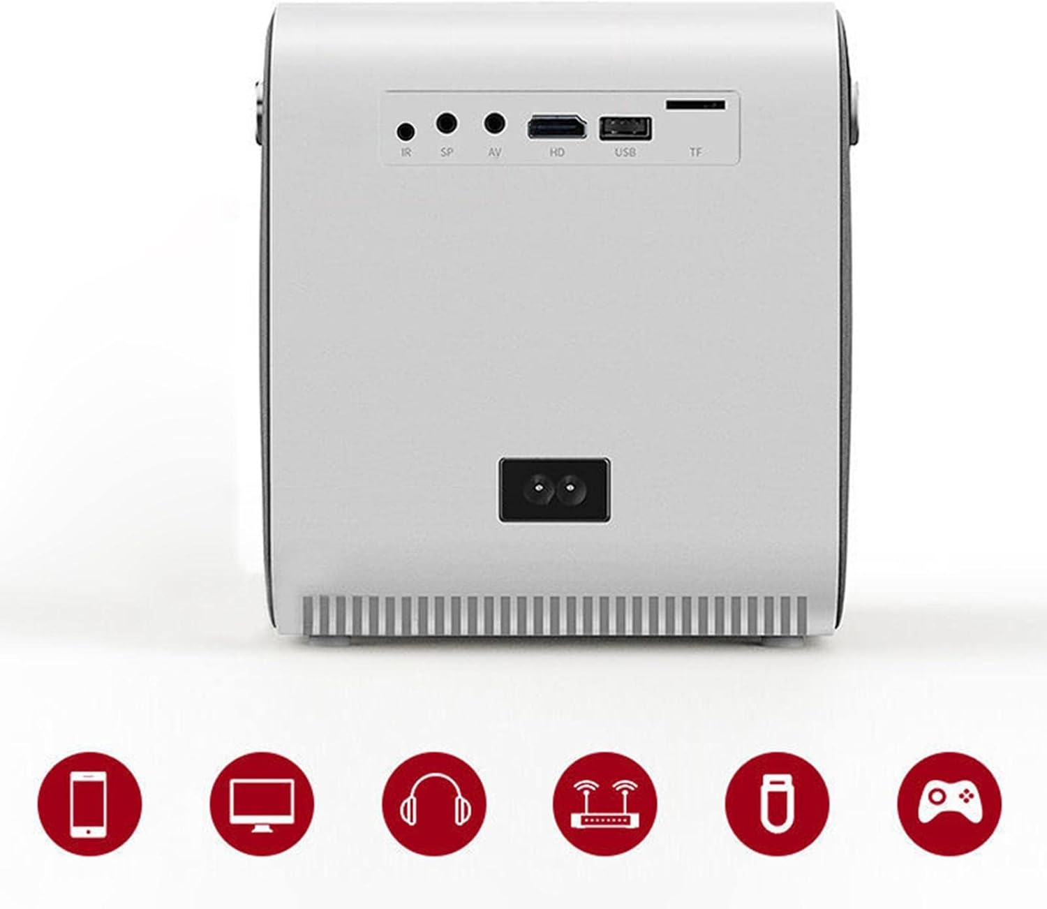 ORANGLES 1080P HD Portable Projector For Home Theater And Travel - detailed closeup view - illustrating benefits - Image 3 of 5 | created for all | Shop 1080P HD Portable Projector For Home Theater And Travel North Carolina | Free Shipping ORANGLES