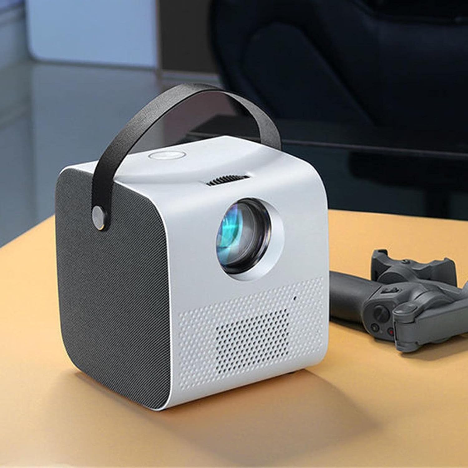 ORANGLES 1080P HD Portable Projector For Home Theater And Travel - angled perspective - presenting advantages - Image 4 of 5 | fits any environment | Purchase 1080P HD Portable Projector For Home Theater And Travel Michigan | Free Shipping ORANGLES