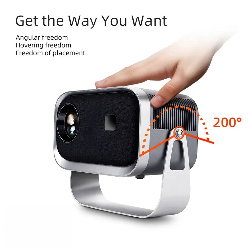 ORANGLES Portable Outdoor Projector Screen with 4K Smart Projector - angled perspective - Image 4 of 4 | excellent for daily use | New York | Free Shipping ORANGLES