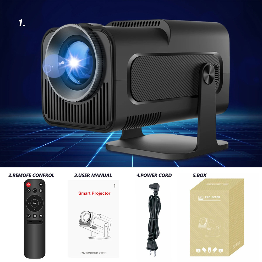 ORANGLES Short Throw Mini Portable Projector For Home Theater - full product showcase - displaying specifications - Image 5 of 5 | adapts to any space | Short Throw Mini Portable Projector For Home Theater deal New Jersey | Free Shipping ORANGLES