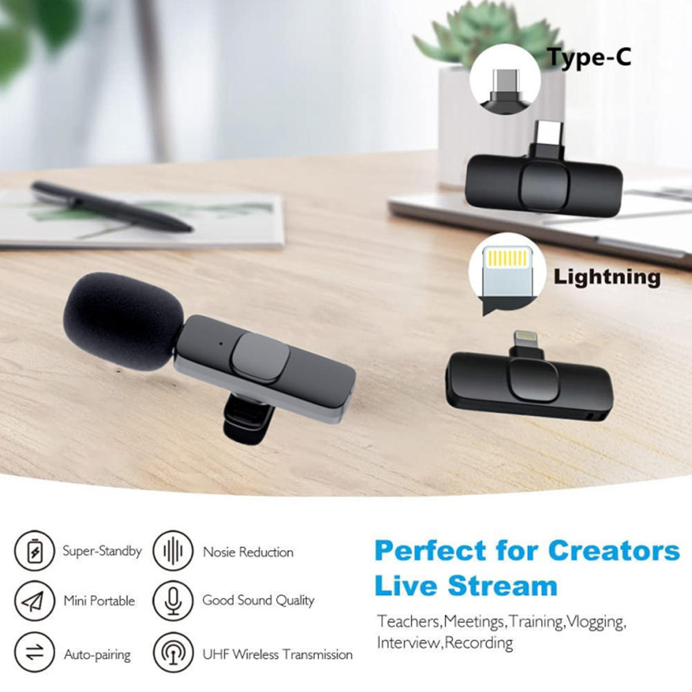 ORANGLES Mini Microphone for iPhone Wireless Lavalier Mic - detailed closeup view - Image 3 of 6 | great for travel | Texas | Free Shipping ORANGLES