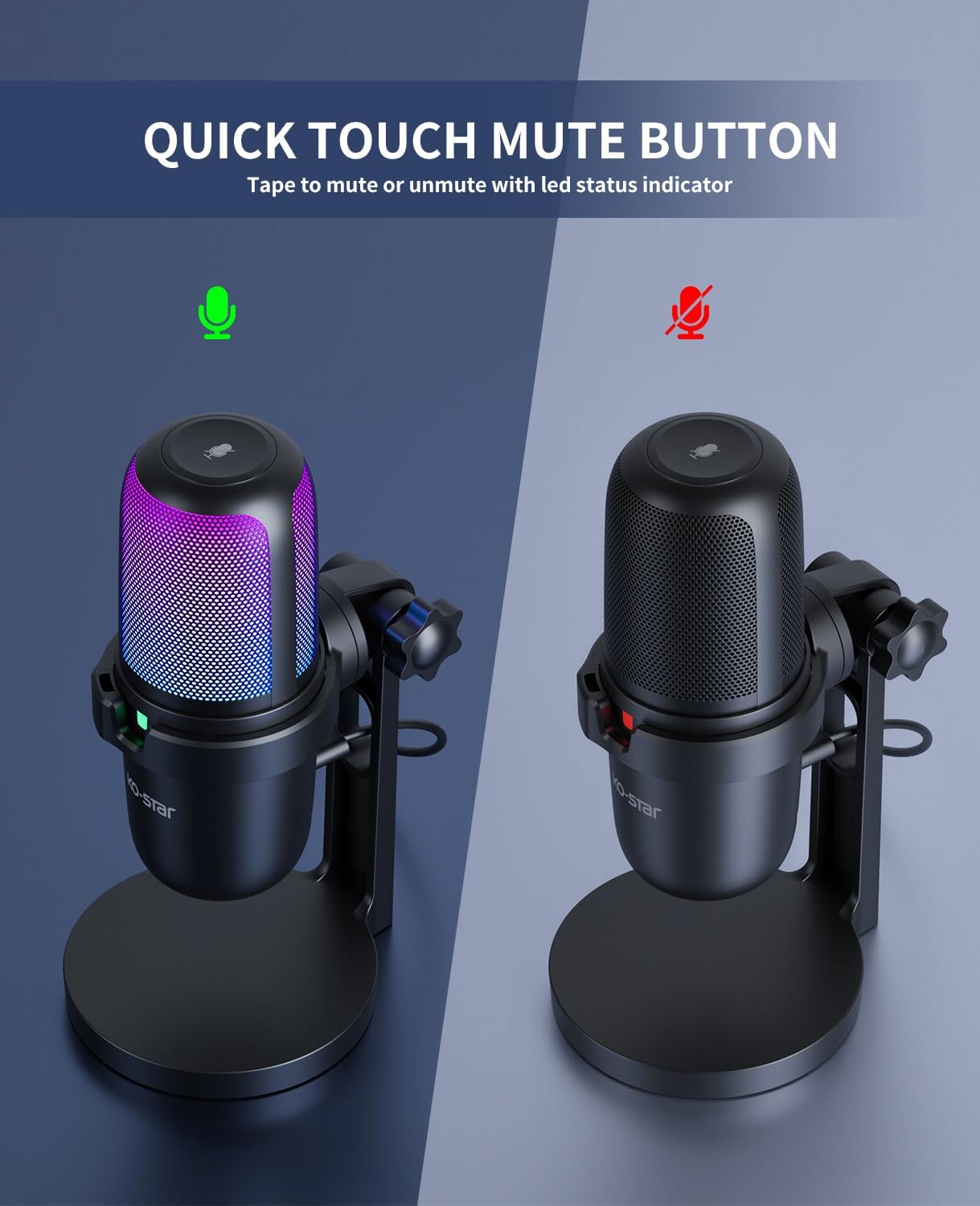 ORANGLES Microphone For Podcast – USB Wired Desktop Mic For Gaming And Live Broadcast - full product showcase - Image 5 of 6 | suitable for professionals | Florida | Free Shipping ORANGLES