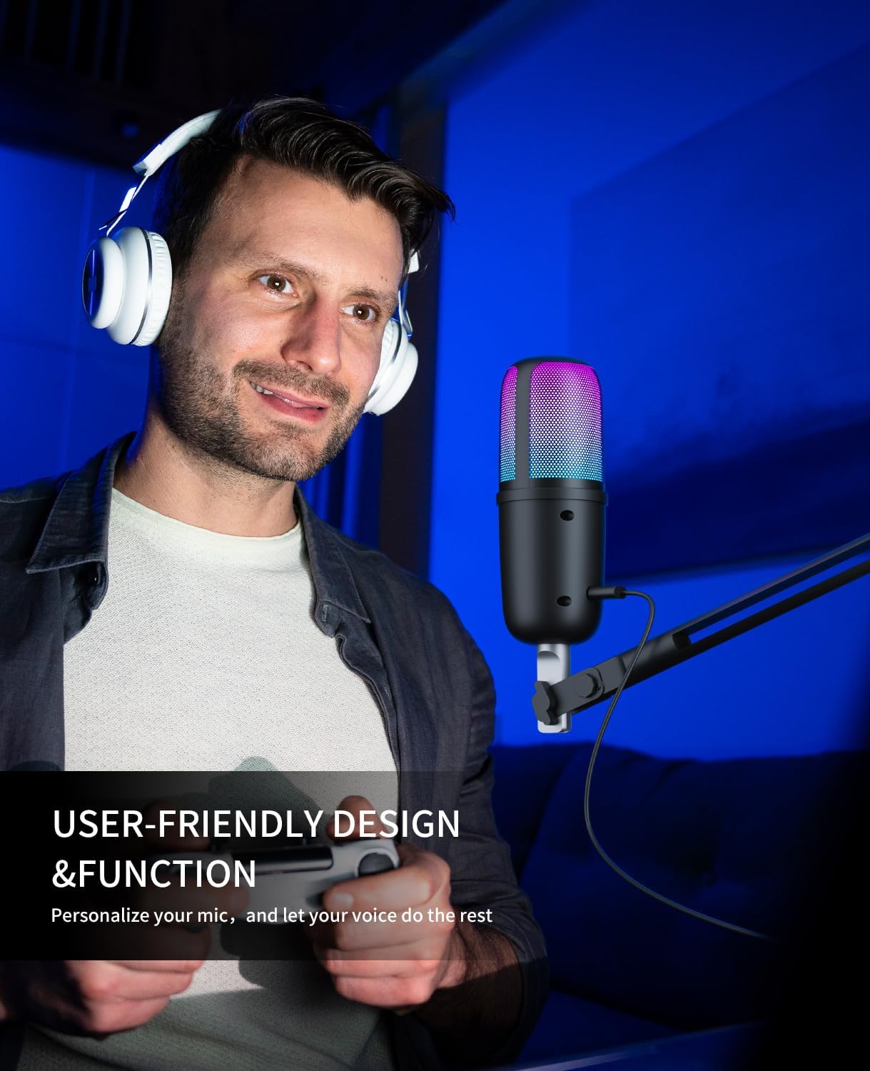 ORANGLES Microphone For Podcast – USB Wired Desktop Mic For Gaming And Live Broadcast - elegant presentation - Image 6 of 6 | designed for enthusiasts | Illinois | Free Shipping ORANGLES