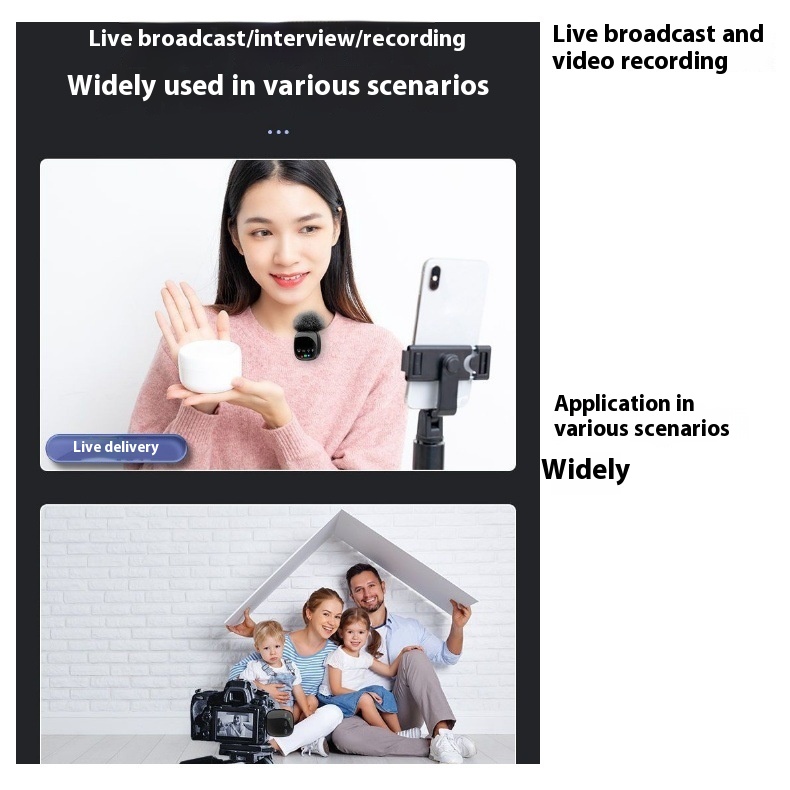 ORANGLES Wireless Lavalier Microphone – Bluetooth Mic With Reverb And Accompaniment For Clear Vocals - full product showcase - Image 5 of 5 | suitable for professionals | Florida | Free Shipping ORANGLES