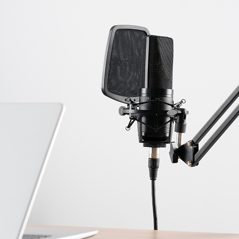 ORANGLES Large Diaphragm Condenser Microphone – Studio Quality For Computer And Karaoke Recording - detailed closeup view - Image 3 of 3 | great for travel | Texas | Free Shipping ORANGLES